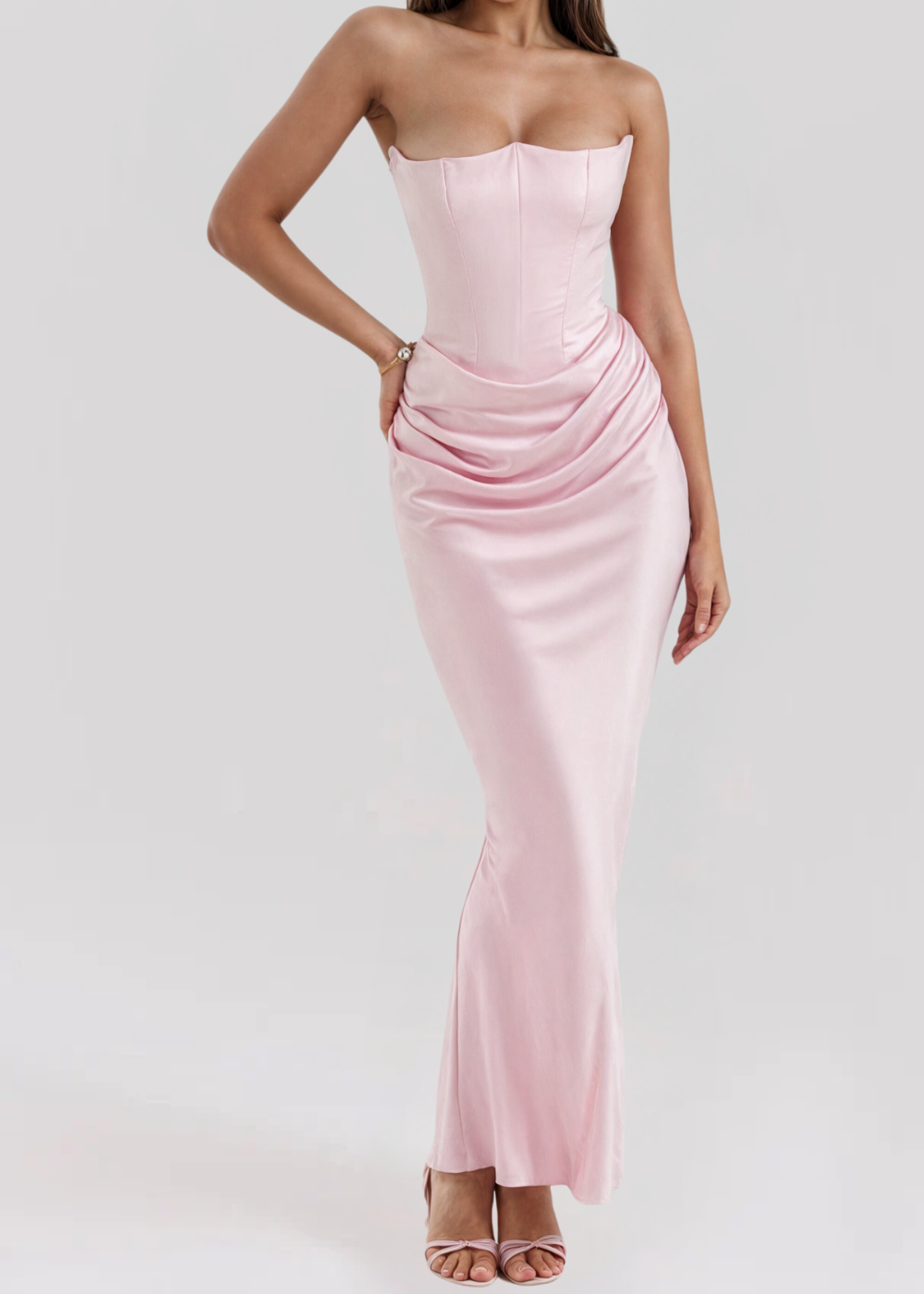 Vestido Maxi Strapless Mujer – Silueta Fluye y Elegante – Juni Strapless Maxi Dress