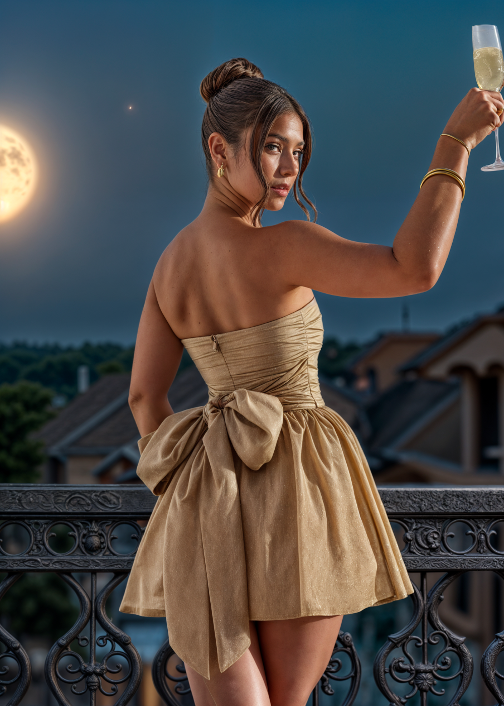 Lila vestido mini con lentejuelas brillantes elegante para mujer