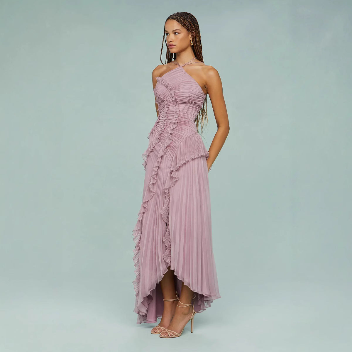 Vestido lila Anneliese para mujer con corte suelto y estilo elegante