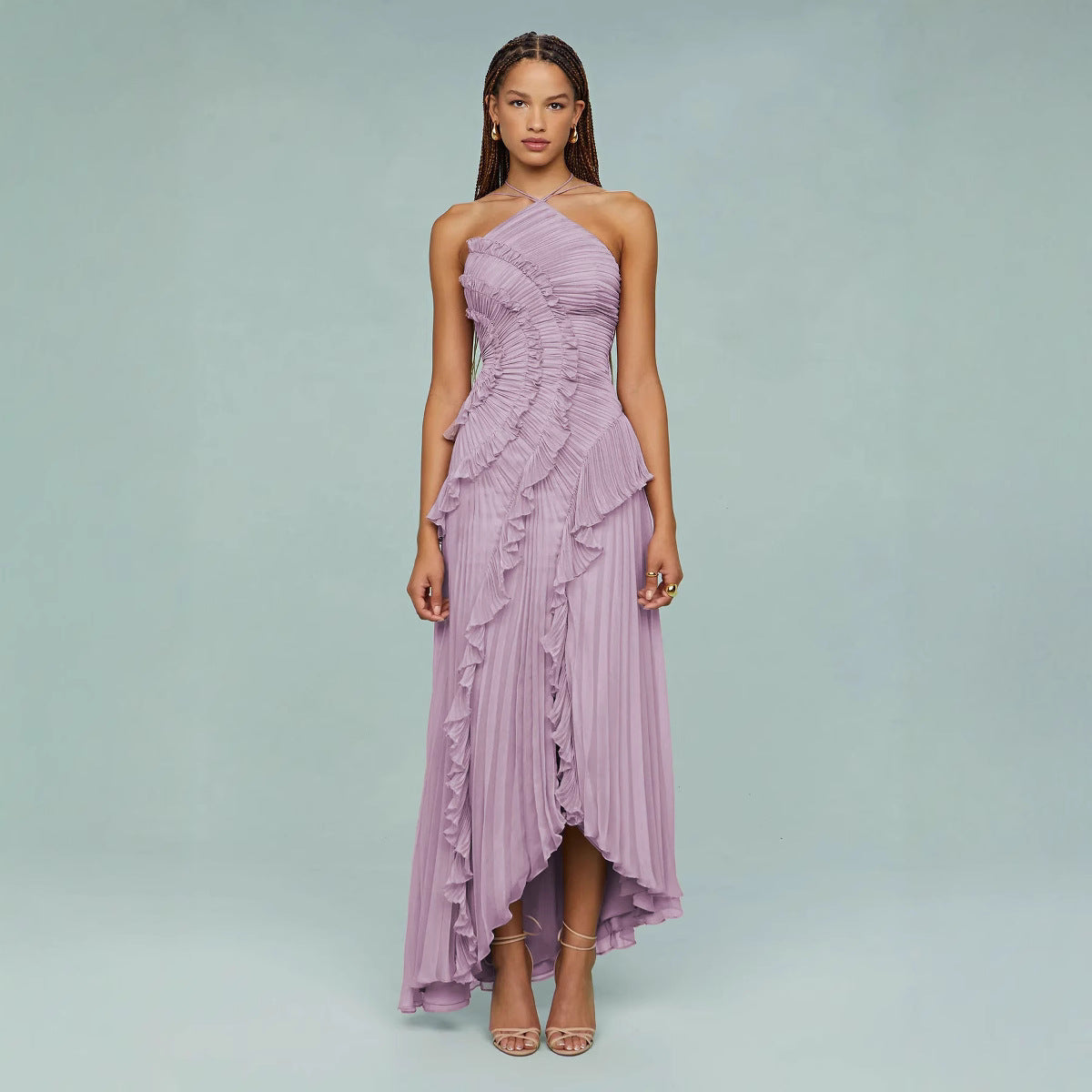 Vestido lila Anneliese para mujer con corte suelto y estilo elegante