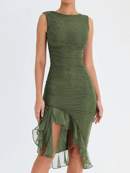 Vestido largo LaLuna con corte fluido y tirantes finos, estilo chic femenino