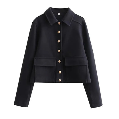 Chaqueta cropped Grazia para mujer, elegante y moderna, disponible en Sofia Barcelona