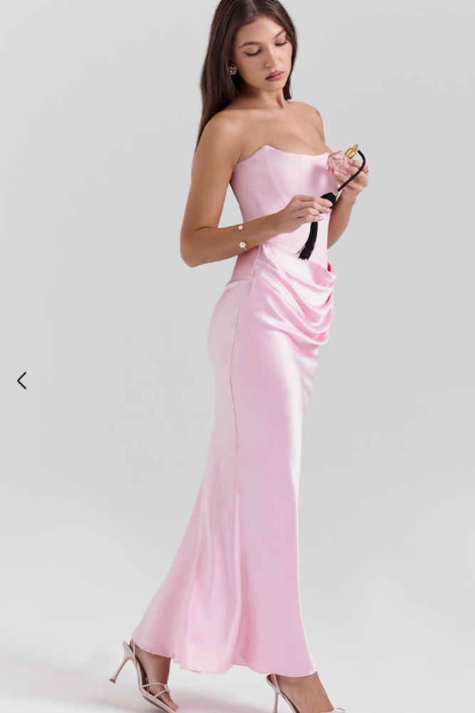 Renata™ vestido largo con corset estructurado y falda fluida para mujer, elegante y sofisticado