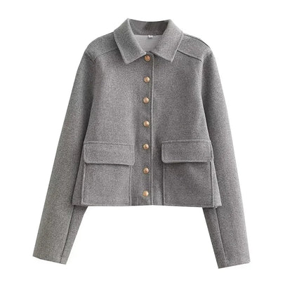 Chaqueta cropped Grazia para mujer, elegante y moderna, disponible en Sofia Barcelona