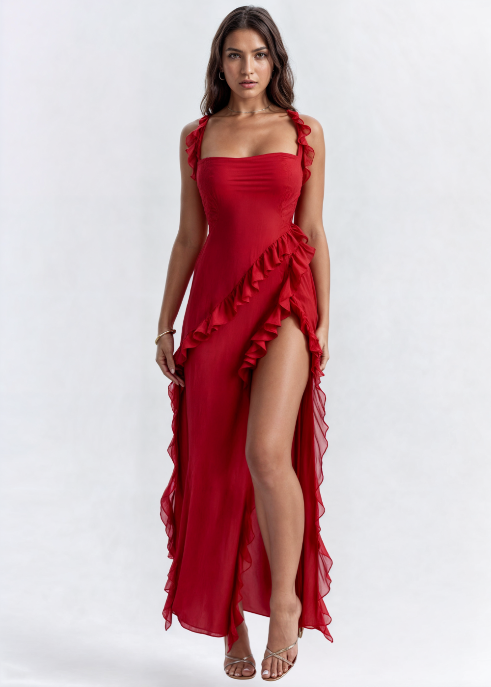 Vestido Elegante Mujer – Corte Lateral Dramático – Sofia Dress