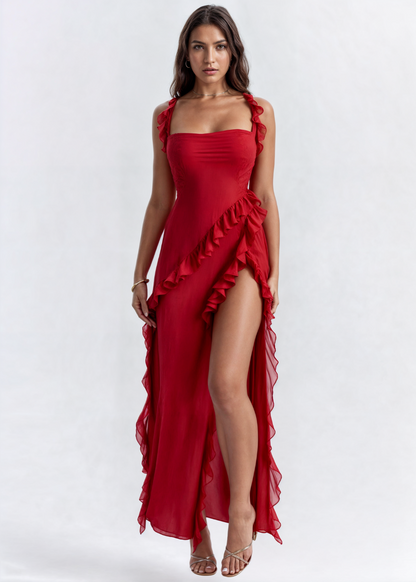 Vestido Elegante Mujer – Corte Lateral Dramático – Sofia Dress