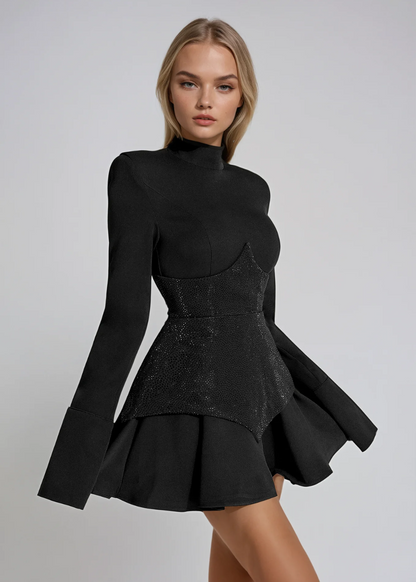 Charlotte vestido mini con lentejuelas brillantes para mujer