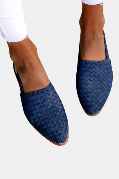 Isadora Bailarinas Tejidas a Mano con Punta Refinada y Diseño Slingback