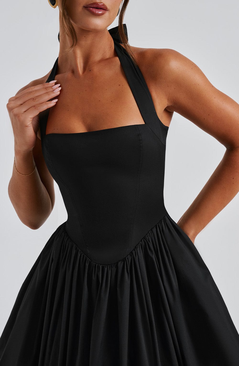 Cressida™ vestido midi elegante con cintura definida, cómodo y transpirable para mujer
