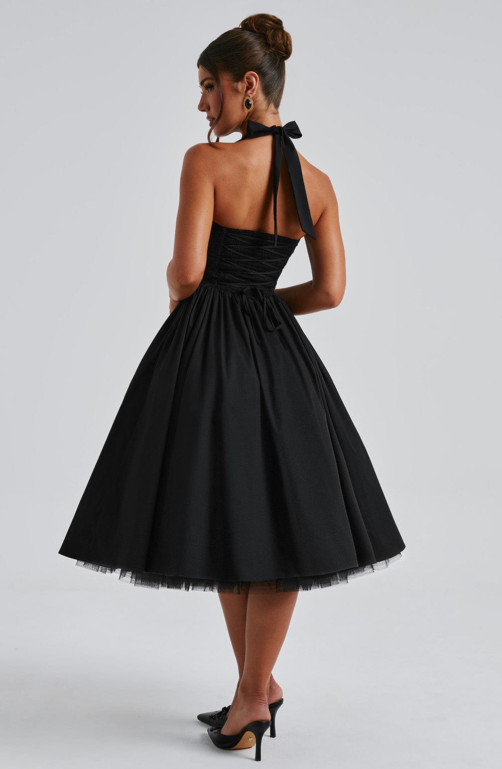 Cressida™ vestido midi elegante con cintura definida, cómodo y transpirable para mujer