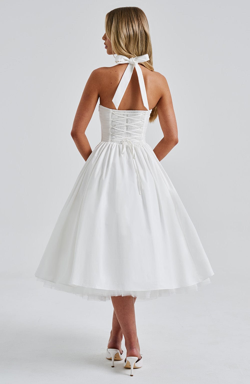 Cressida™ vestido midi elegante con cintura definida, cómodo y transpirable para mujer