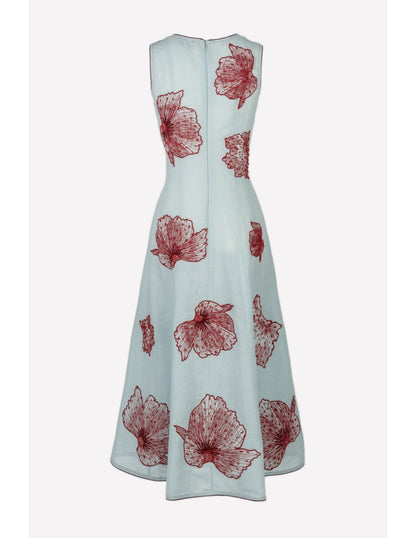 Vestido de verano floreado Selena™ con bordado floral artesanal y cintura ajustable para mujer