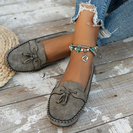 Salvadora Mocasines Clásicos con Borlas y Lazo Elegante