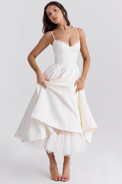 Vestido Midi de Tul – Toque Romántico y Elegancia Ligera – Cindy