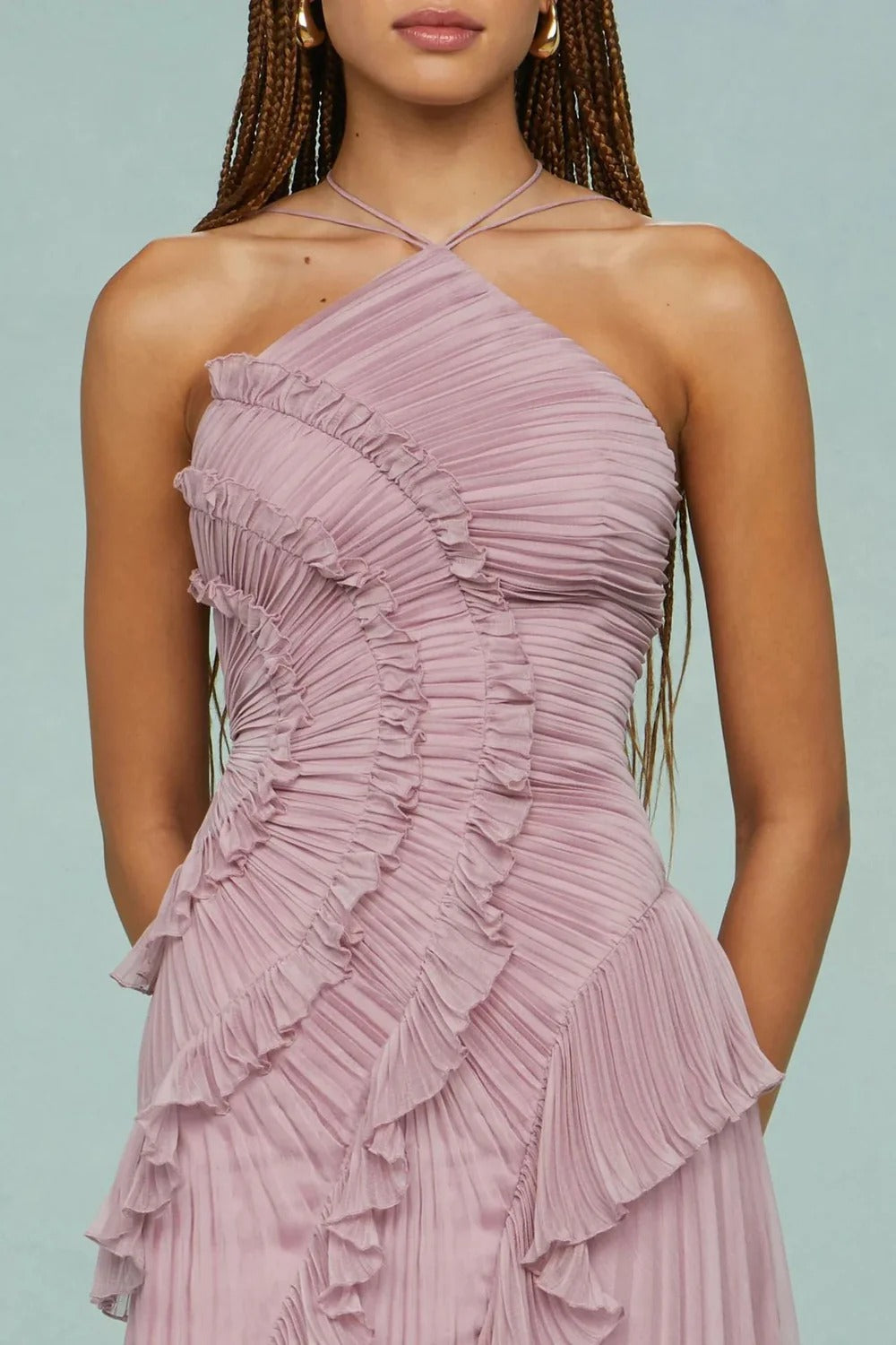 Vestido lila Anneliese para mujer con corte suelto y estilo elegante