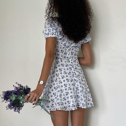 Vestido blanco de verano Noviâ„¢ Kort con estampado boho de flores