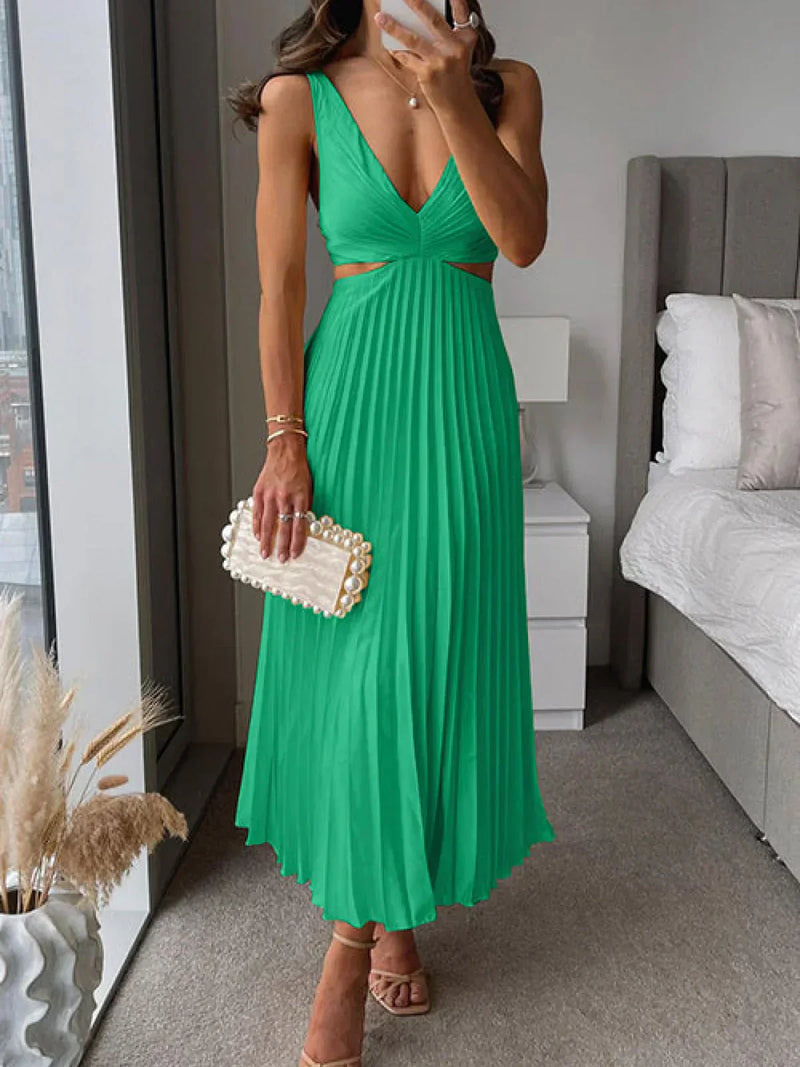 Conjunto Zampia de dos piezas con top amplio y pantalón fluido, estilo elegante y moderno