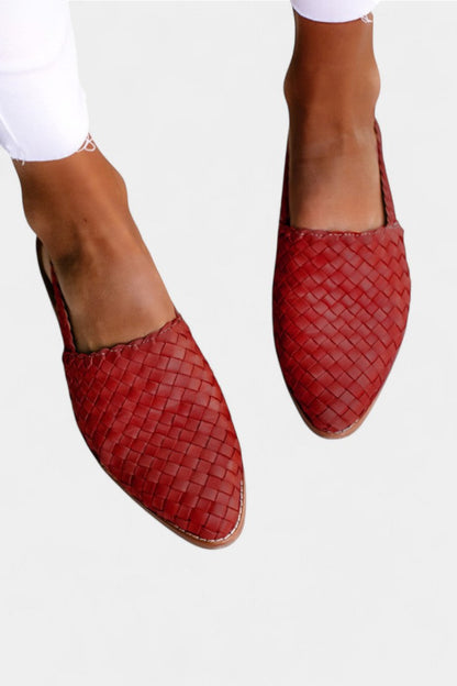 Isadora Bailarinas Tejidas a Mano con Punta Refinada y Diseño Slingback