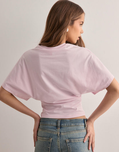Cropped t-shirt Maja para mujer con mangas amplias y ajuste moderno